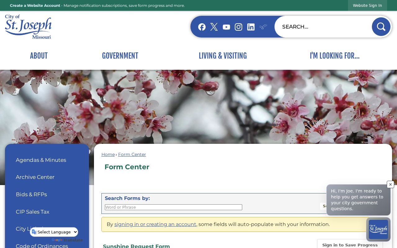 St. Joseph police public-record request route for municipal warrant records